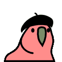 beret parrot Slack emoji