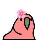 flower parrot Slack emoji