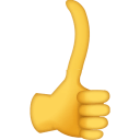 long thumbs up Slack emoji