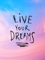 live your dreams text Slack emoji