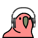 headset parrot Slack emoji