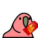 red envelope parrot Slack emoji