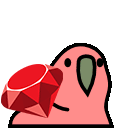 ruby parrot Slack emoji