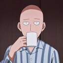 one punch man coffee sip Slack emoji
