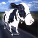 skateboard cow Slack emoji
