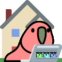 wfh parrot Slack emoji