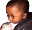 uncomfy kid sippin Slack emoji