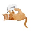 cat texting Slack emoji