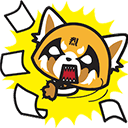 aggretsuko paperwork Slack emoji