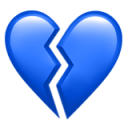 broken blue heart Slack emoji