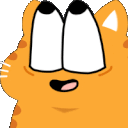 cat eyes up Slack emoji