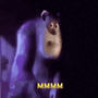 purple bear mmm text Slack emoji