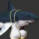 shark with tits Slack emoji