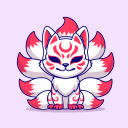 kitsune sitting confident Slack emoji