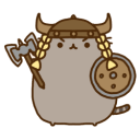 pusheen viking cat Slack emoji