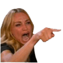woman yelling Slack emoji