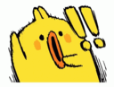 yellow bird shocked exclaim Slack emoji