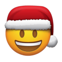 smiley santa hat Slack emoji