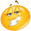 smug orange grin Slack emoji
