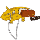 spongebob floating Slack emoji