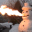 snowman fire Slack emoji