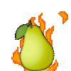 spin the pear is fine Slack emoji