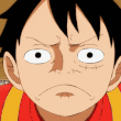luffy grim stare Slack emoji