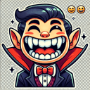 vampire with fangs slackmoji Slack emoji