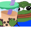pepe loves bubble tea Slack emoji
