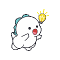 dino lightbulb excited Slack emoji