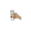 hand rednails holding glass Slack emoji