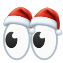 santa eyes Slack emoji