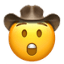 astonished cowboy Slack emoji