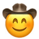 blushing cowboy Slack emoji