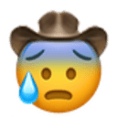 cold sweat cowboy Slack emoji