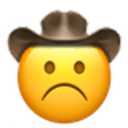 frowning face cowboy Slack emoji