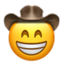 grinning cowboy Slack emoji