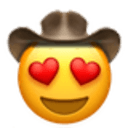 heart eyes cowboy Slack emoji