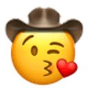 kissing heart cowboy Slack emoji
