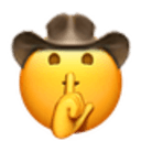 shushing cowboy Slack emoji
