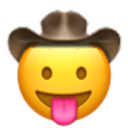 stuck out tongue cowboy Slack emoji