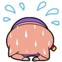 headband sweat panicked Slack emoji
