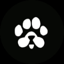 paw print black background Slack emoji