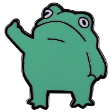 middle finger frog Slack emoji