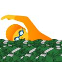 swim in money Slack emoji