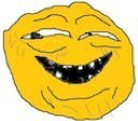 smug orange face Slack emoji