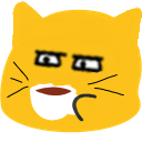 meow stare coffee Slack emoji