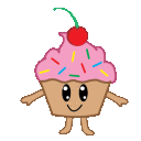 dance cupcake Slack emoji
