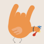rocking hand turkey Slack emoji
