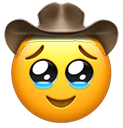 cowboy holding back tears Slack emoji